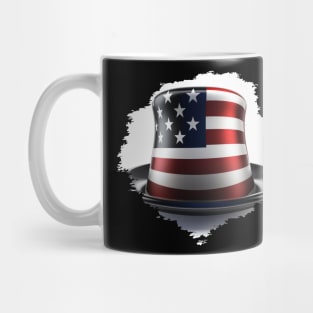 4th of July Patriotic American Flag Hat Mug